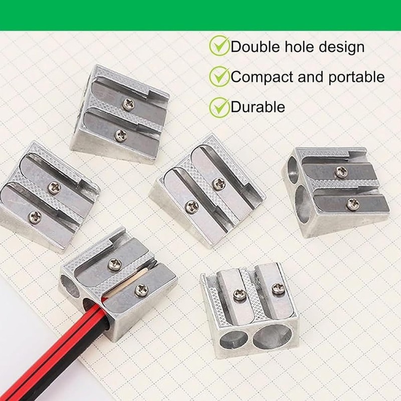 4 Pieces Magnesium Pencil Sharpener Survival Magnesium Pencil Sharpener Double