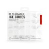 Kikkerland - Reusable Ice Cubes, 30 Pack, Clear Plastic Ice