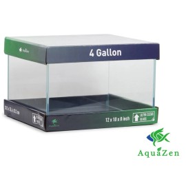 AquaZen 4 gallon High Clarity Glass Aquarium