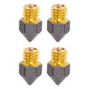 4 Pcs 3D Printer Nozzles Three Hole High Flow Fast
