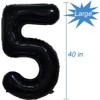 Tellpet Black Number 5 Balloon, 40 Inch