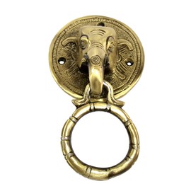 eSplanade Horse Rabbit Reindeer Elephant Brass Door Knockers Elephant Golden