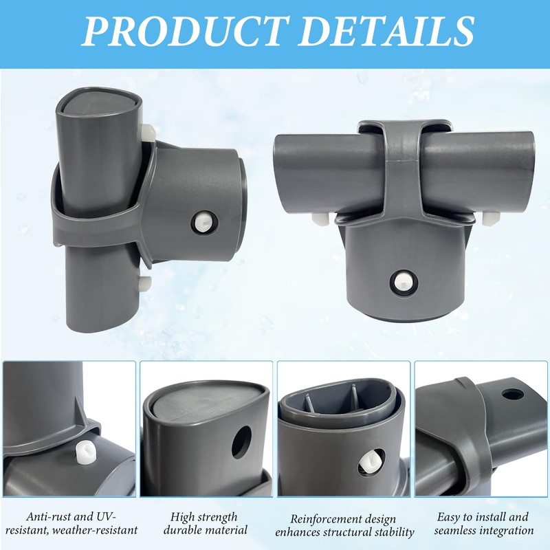 Delixike Pool Frame Replacement Parts 12427 T-Joint Leg amp Beam