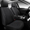 GEEYONTEK Premium Leather Car Seat Covers Full Set,Universal Fit for