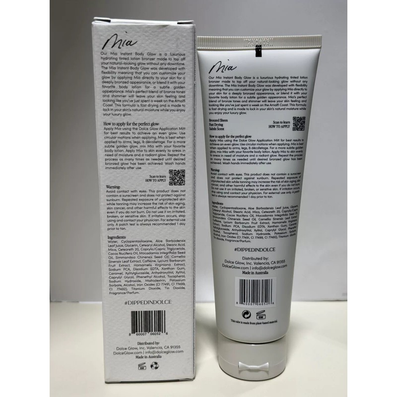 Dolce Glow Mia Instant Body Glow Luxury Hydrating Formula- 118mL