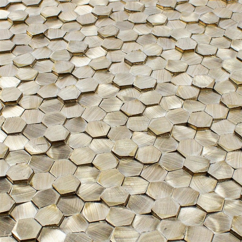 McAllen Gold Aluminium Metal Mosaic Tiles