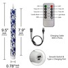 Chinoiserie LED Candles Remote Candlesticks-10inches Blue and White Battery Operated