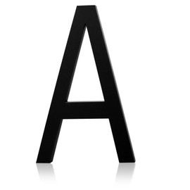 Adhesive House Letters for Outside, 5 Inch Modern House Numbers for Apartment Door Farmhouse Mailbox Office Hotel, Address Numbers and Letters, Frosted Matte Acrylic Black Letter A