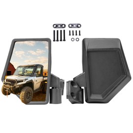 KEMIMOTO Side Mirrors A-Pillar-Mounted Compatible with Polaris Ranger Crew/XD 1500, Folding ROPS-Mounted Side Rearview Mirror Kit for 2024 2025 Northstar Ultimate/Premium Accessories Replace#2889099