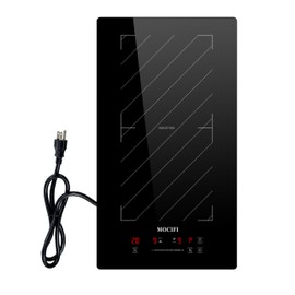 MOCIFI 12 Inch Induction Cooktop 2 Burners, 1700W Built-in & Countertop Electric Stove with Plug, Slide Control, 9 Power Levels, Timer & Child Lock, 120V for Fast Heating