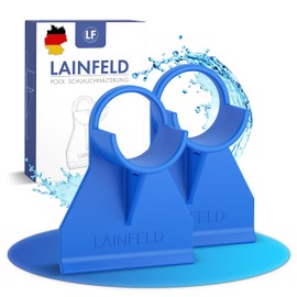 LAINFELD 2 x pool hose holder, 38-47 mm, pool hose holder as kink protection, pipe holder for shut-off valve, pool hose holder holder
