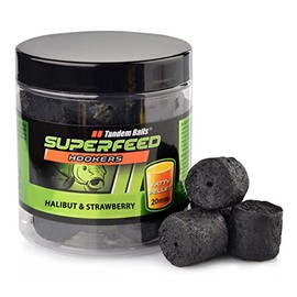 Tandem Baits SuperFeed Hook Fatty Pellet Halibut & Strawberry | Carp Fishing Hookbaits | Carp Pellets | Carp Fishing Bait | Carp Bait | Carp Fishing Accessories for Monster Fish 20mm 150g