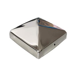 Sunload Post Cap Stainless Steel Square Pyramid-Shaped Set of 4 (91 x 91 mm)