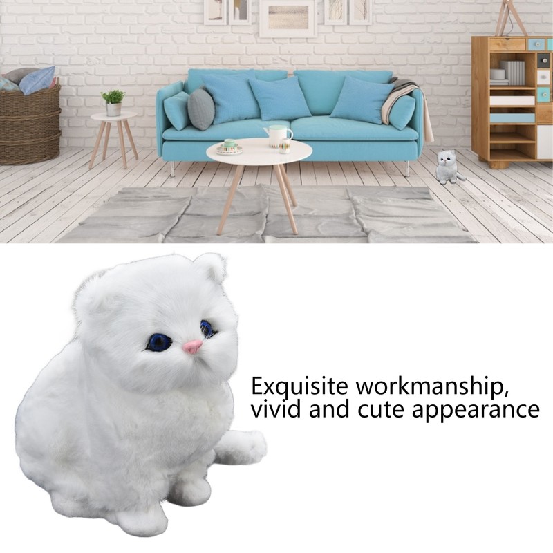 Simulation Cat Soft Plush Toy Ornament for Children Birthday Festival