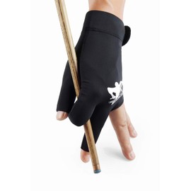 Votinu Men Women Quick-Dry Pool Glove Billiard Left/Right Hand Great for Snooker Cue Shooters Carom Sports (Black-Left Hand, Large/X-Large)