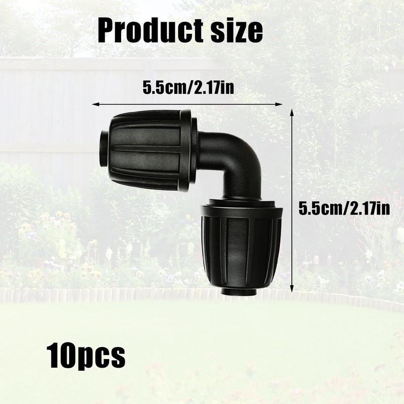 Menibeuty Gardena Irrigation System Connectors, 90° Degree Bend, Angle Connector,