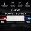 NAWVACE 60W Triac Dimmable LED Driver, 24V 2.5A Power Supply,