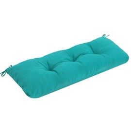 PRIMEPATIO Outdoor Bench Cushion Waterproof, Tufted Bench Seat Cushion 36 x 15 Inch, Patio Wicker Indoor Seat Pads for Outside Garden Patio Balcony, Blue