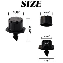 GXXMEI 200PCS Adjustable Irrigation Drippers Sprinklers 1/4 Inch Emitter Dripper Micro Drip Irrigation Sprinklers for Watering System, Black