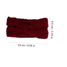 minkissy 4pcs Christmas Knitted Headband Trendy Headband with Clips Scarf for Women Headbands for Headbands for Women Hairbands Women Turban Bow Headband Turbans for Women Acrylic