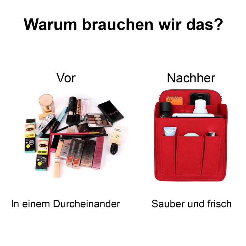 SHINGONE Felt Bag Organiser Backpack for Women, Backpack Organiser with