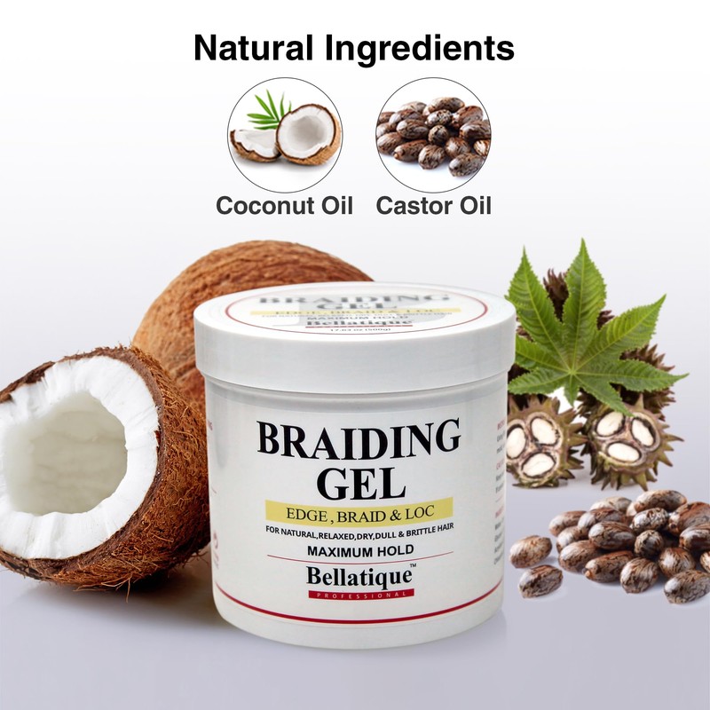BELLATIQUE Professional Edge, Braid, & Loc Maximum Hold Edge Control