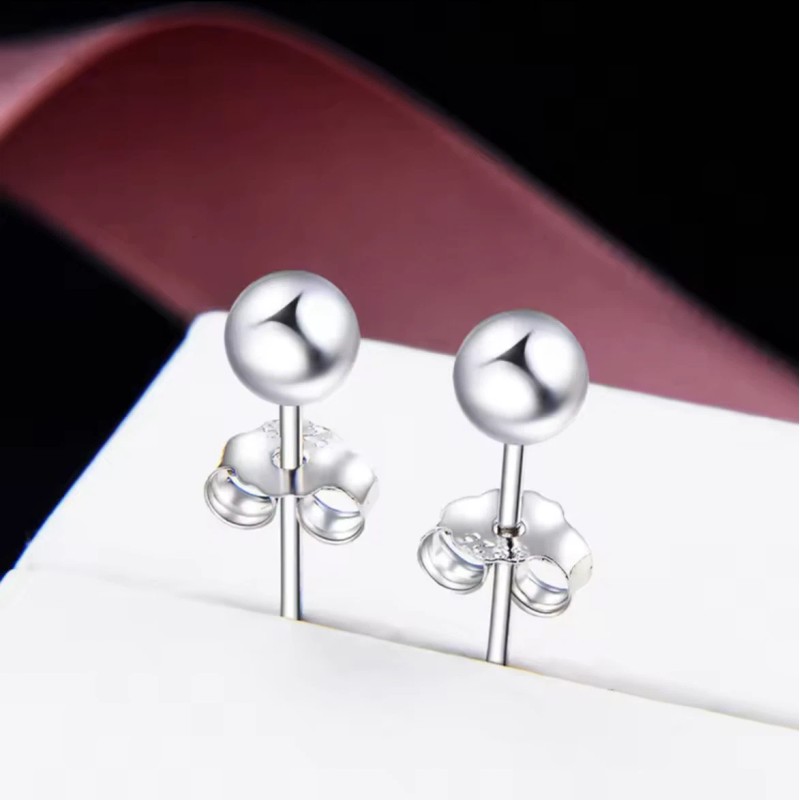 Unbranded S925 Sterling Silver Round Ball Stud Earrings - 3mm
