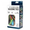ToolTreaux 24pc Reusable Kitchen Food Grade Silicone Zip Ties, Multicolored