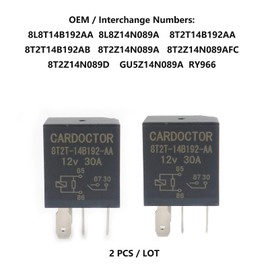 Cardoctor 8T2T-14B192-AA 2Pcs 4Pins AC Relays Motor Relays Multi Purpose fits Fusion F150 F250 F350 F450 Edge Explorer Various (8T2T-14B192-AA 4PIN, Multi Purpose Relay)