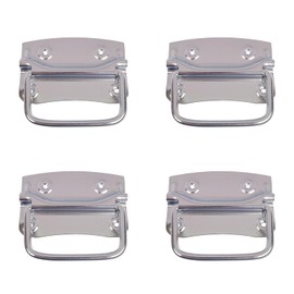 PRIOstahl Box Handle with Locking Folding Handle Chest Handle Furniture Handle x 4 Pieces Design: Galvanised 120 x 80 mm Includes Mounting Screws for Boxes Chests Boxes Doors Made of Steel