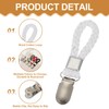 sourcing map 4 Pcs Tea Towel Clips with Cotton Loop