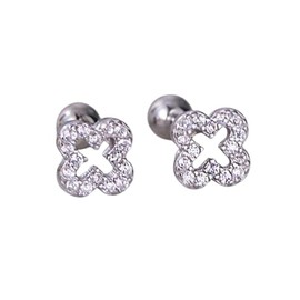 ZOYA JEWELRY DESIGN Gold Plated 925 Sterling Silver flower shape Stud Earrings - Cute Gold Earrings for Women and Girls - Hypoallergenic Trendy TikTok Stud Earrings (Gold plated)