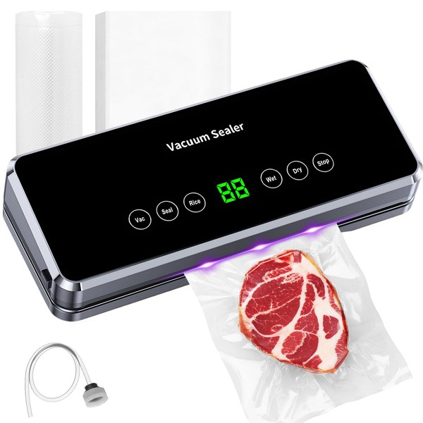 UAPPO Vakuumiergerät für Lebensmittel, multifunktionale Vakuumiergeräte mit 50 Vakuumbeuteln und