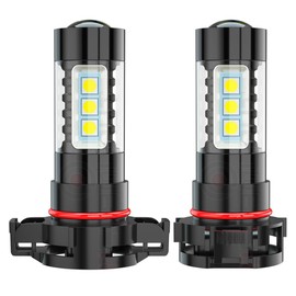 PCVBMLAUT 5202 Led Fog Light Bulbs Compatible with Jeep Grand Cherokee 2011 2012 2013, 6000K White Light Fog Bulbs Car Accessories, Plug and Play, 2 Pcs