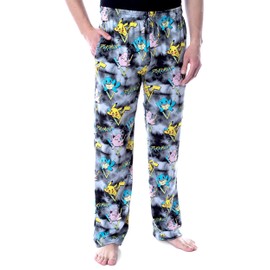 Pokémon Men's Pikachu Squirtle and Jigglypuff Tie Dye Adult Sleep Bottoms Pajama Pants (3X-Large) Multicolored