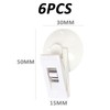 MEMOFYND Pack of 6 White Hooks with Suction Cups, Fixed