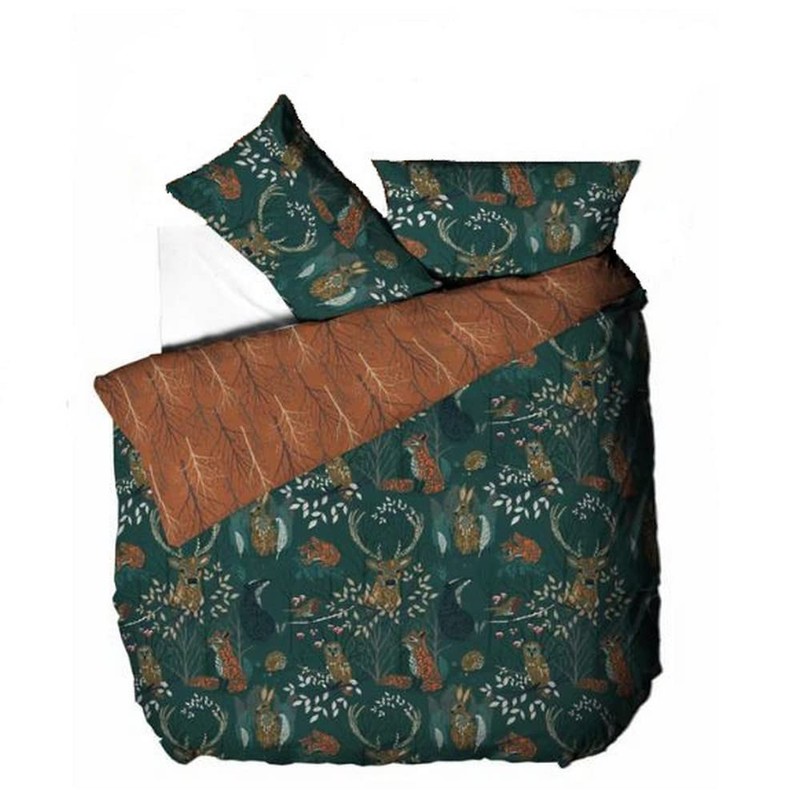 furn. Duvet Cover Set, Polycotton, Rust, Single, W137cm x L200cm