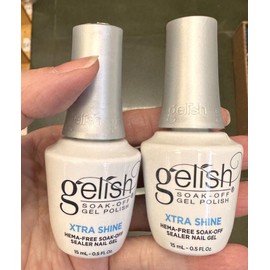 Gelish Harmony XTRA SHINE  HEMA-FREE Top Coat  Soak- Off .5fl oz - 2 BOTTLES