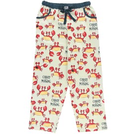 Lazy One Pajamas for Women, Cute Pajama Pants and Top Separates, Crabby in The Morning, Crab, Ocean, Seaside