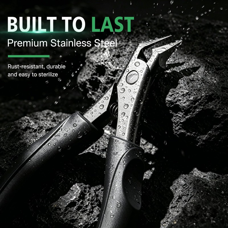 BALUCA Straight Edge Toenail Clippers for Thick Nails & Ingrown
