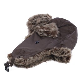 Winter Warm Faux Fur Trapper Ski Snowboard Hunter Hat, Brown