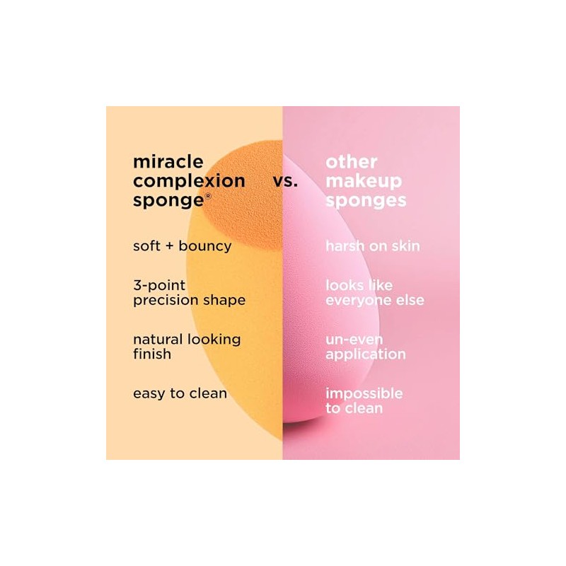 Real Techniques Miracle Complexion Beauty Sponge Esponja Mezcladora de Maquillaje,