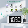 HERMIC Alarm Clock Bedside Clock Large Digital Led Display, Full-Range