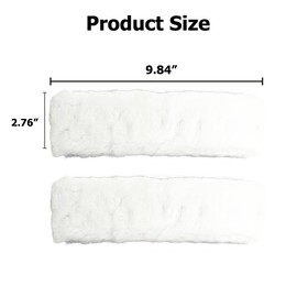 QKWL 2PCS Seatbelt Cushion, Seat Belt Cover, Soft Faux Fur Protector to Help Protect Your Neck and Shoulder Fits Most Sedans, SUVs, Trucks, and Vans (White)