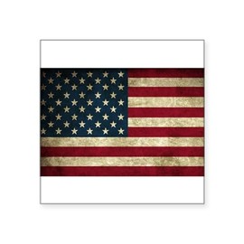 CafePress American Flag Sticker Square Bumper Sticker Car Decal