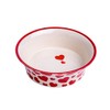 Petface Red Hearts Flared Ceramic Bowl for Cats