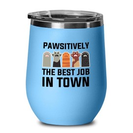 Bubble Hugs Veterinarian Blue Edition Wine Tumbler 12oz - Pawsitively - Pathologist Med Tech Animal Lover Pet Veterinary Shelter Clinic Breeder Doctor