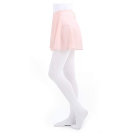 NEWCHAO Ballet Chiffon Wrap Skirts Dance Skirts for Women Girls Black Pink
