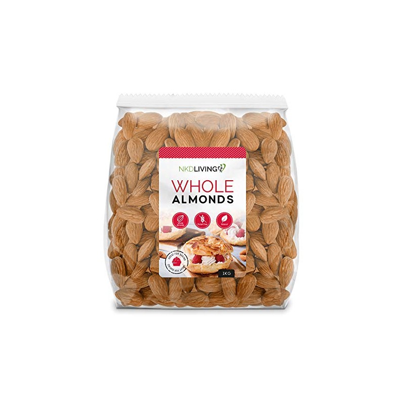 NKD Living Whole Almonds 1kg from Spain