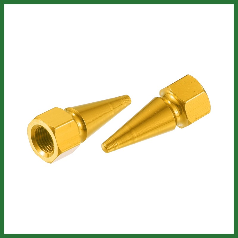 Motoforti 4pcs Gold Tone Car Spike Wheel Tyre Tire Valve